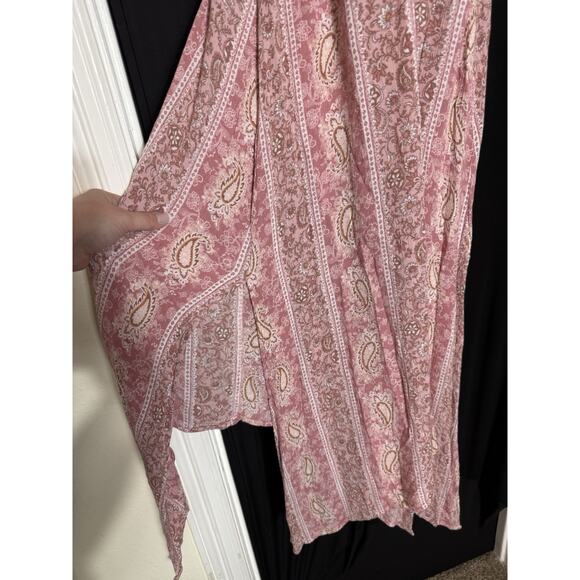 Knox Rose Dress Women M Medium White Floral Maxi Long V-Neck Button Sleeveless - Picture 4 of 8